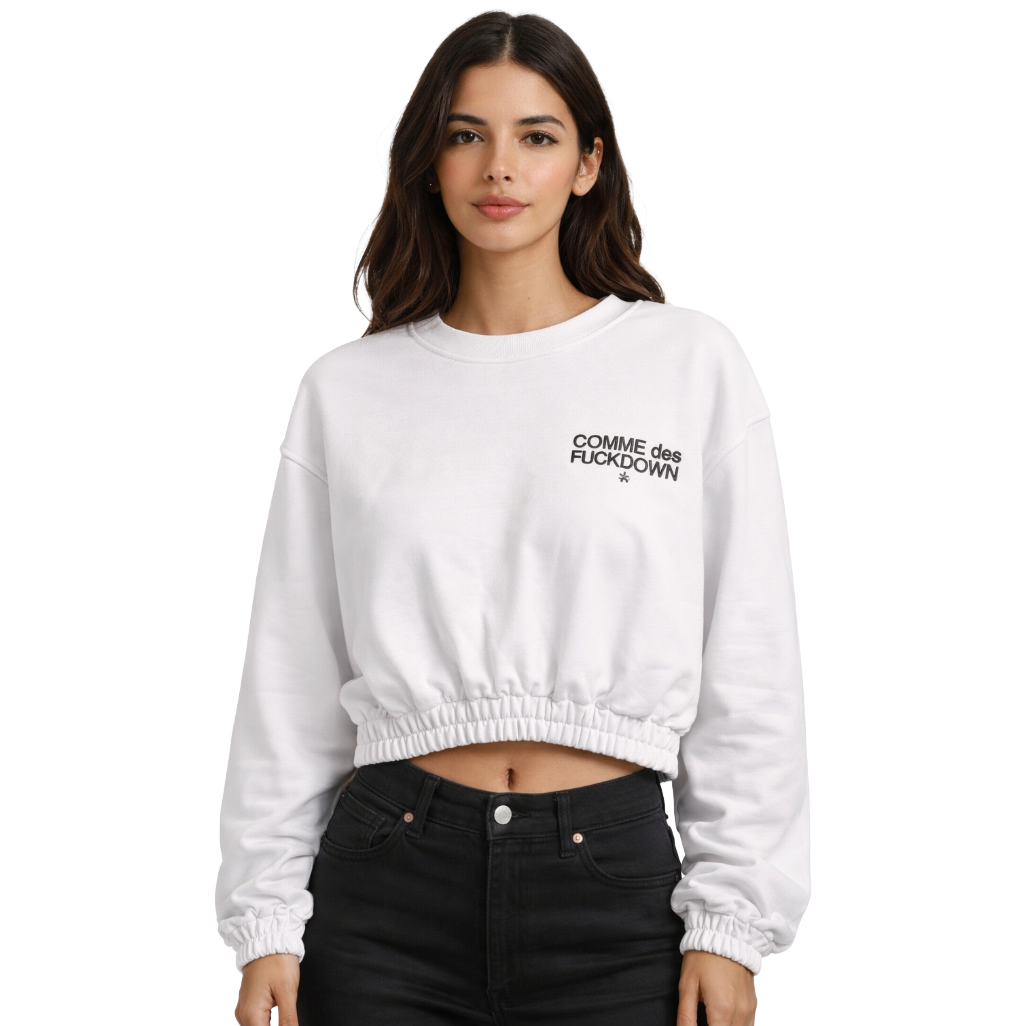 Comme Des Fuckdown Woman Sweatshirt White