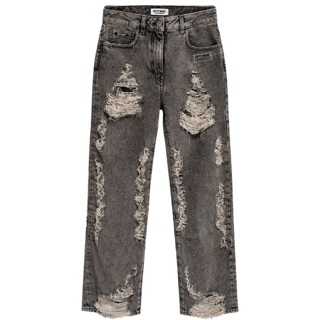 jeans strappati neri