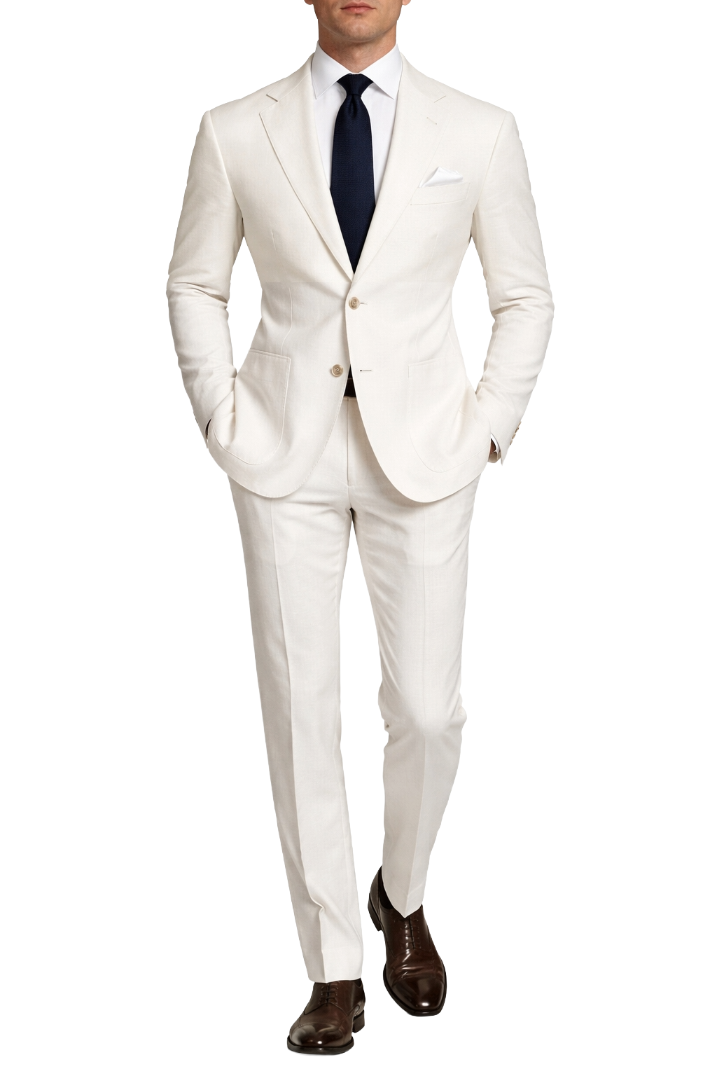 Loro Piana Suit Wool & Silk White