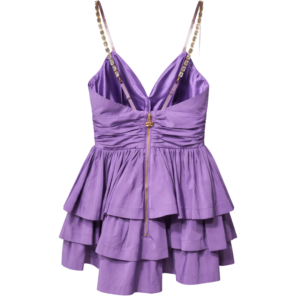 Elisabetta Franchi Woman Dress Short Ruches Purple