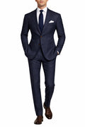 Loro Piana Suit Wool & Silk Blue