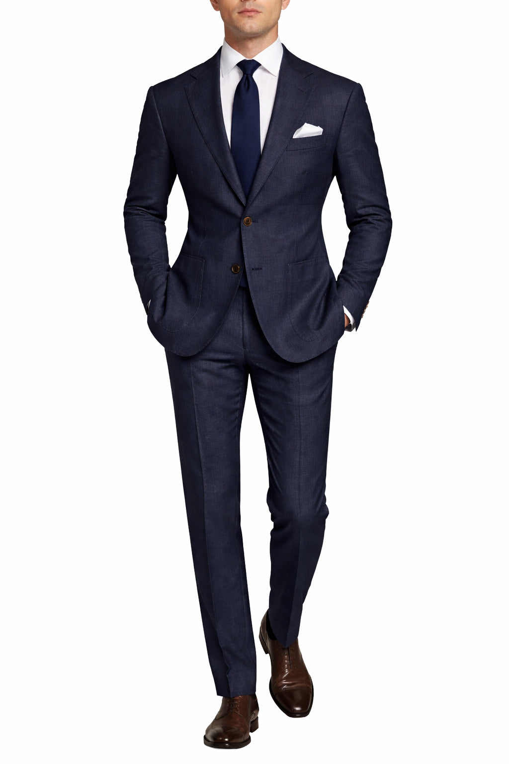 Loro Piana Suit Wool & Silk Blue