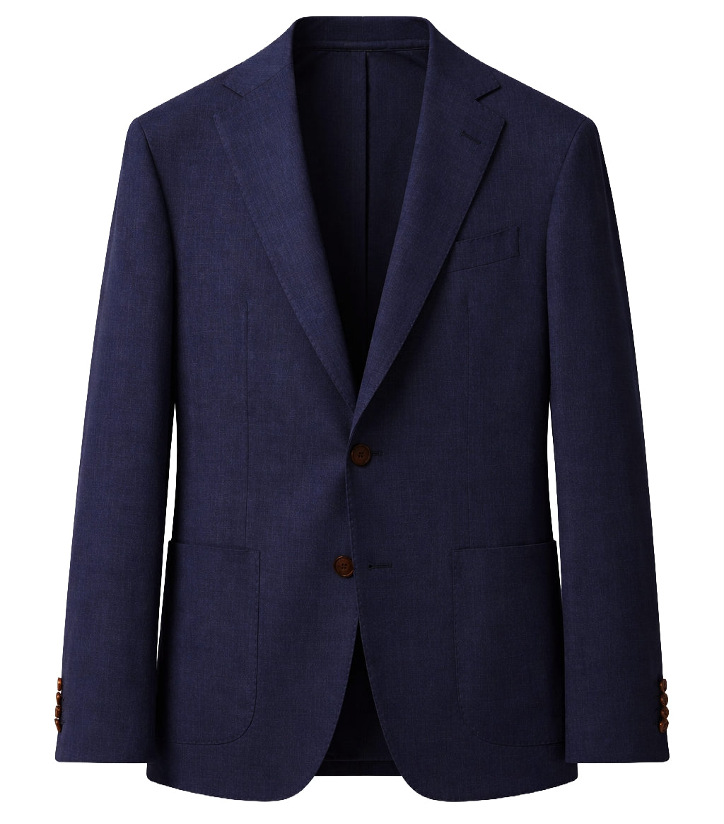 Loro Piana Suit Wool & Silk Blue — view 3