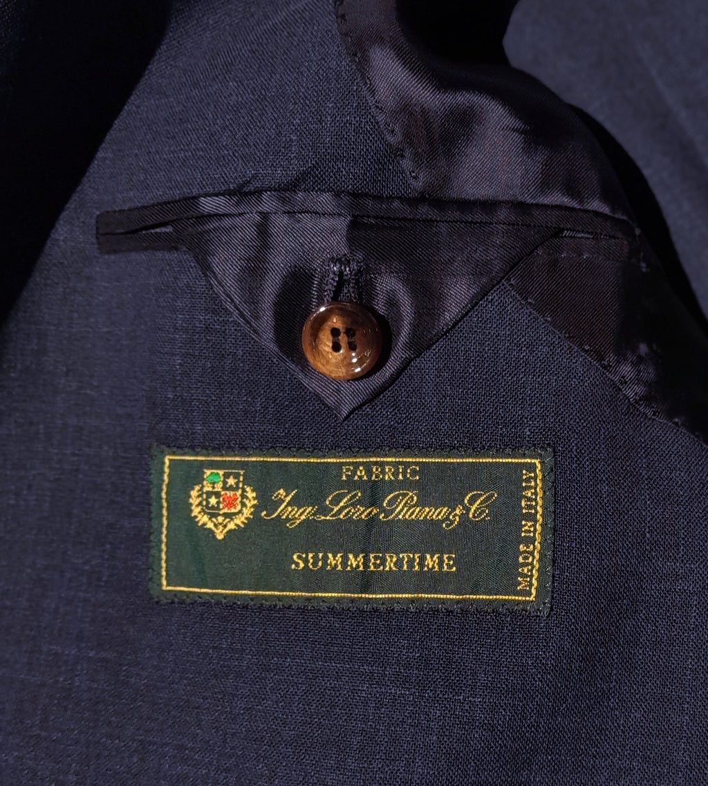 Loro Piana Suit Wool & Silk Blue — view 4