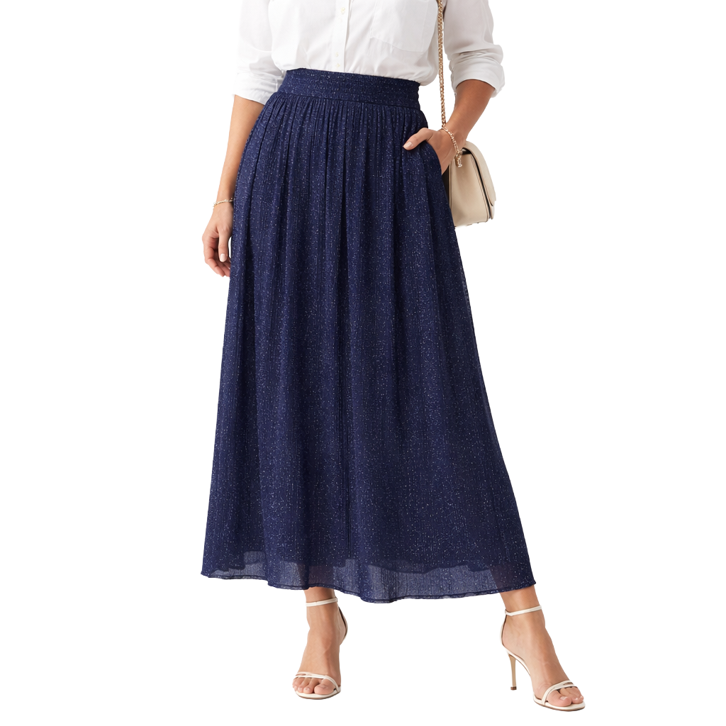 Elisabetta Franchi Skirt Pleated Blue