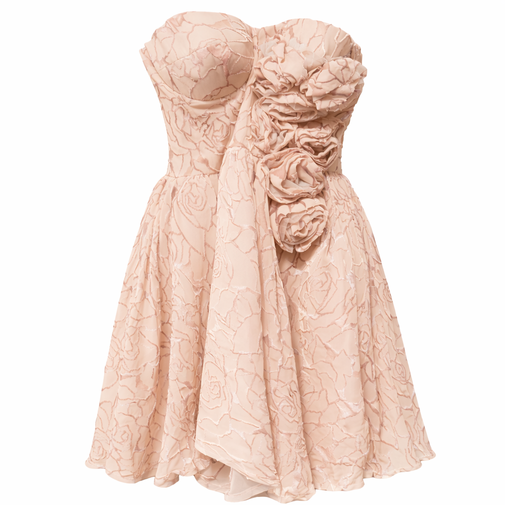 Elisabetta Franchi Viscose Dress Pink Print Floreale Nude