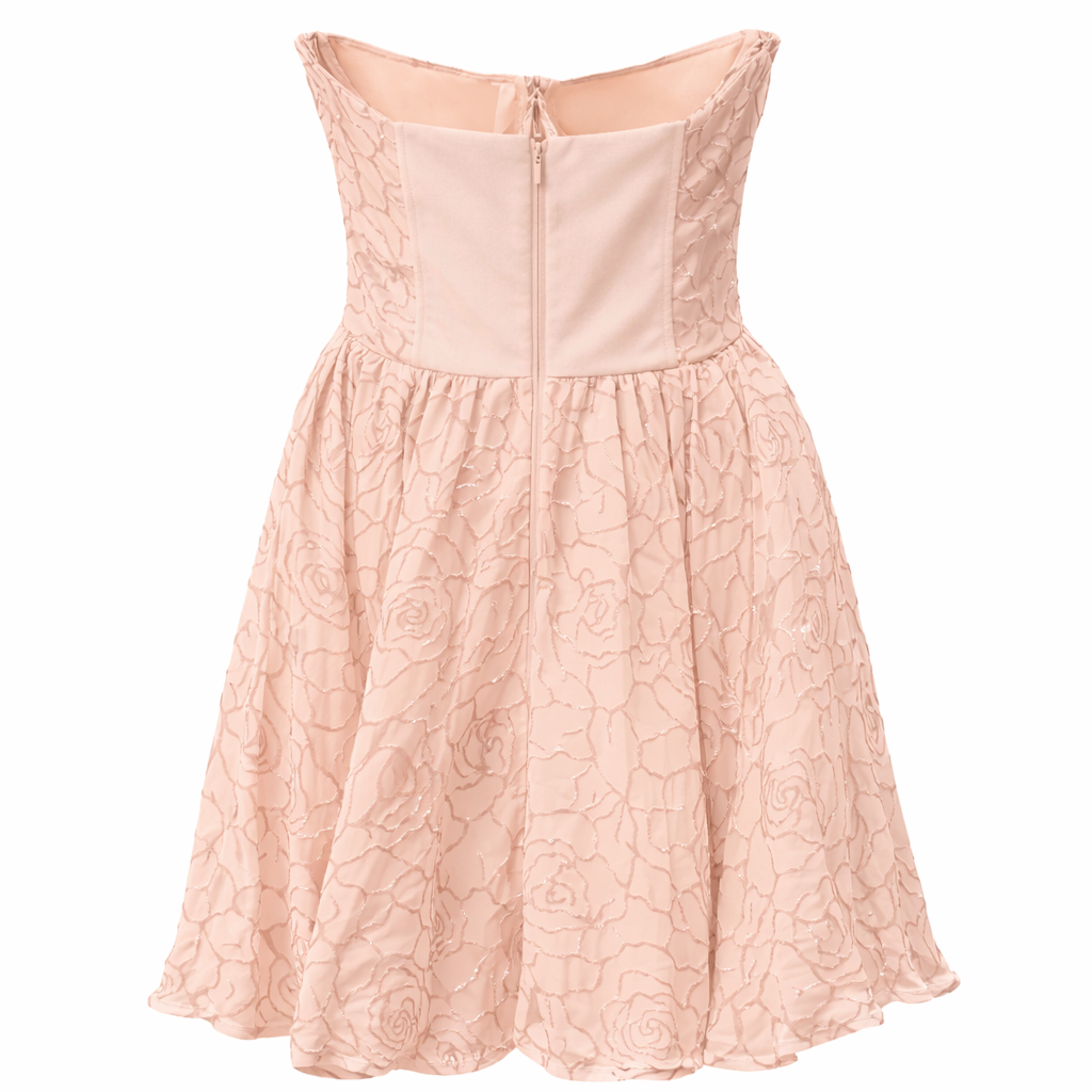 Elisabetta Franchi Viscose Dress Pink Print Floreale Nude — view 3