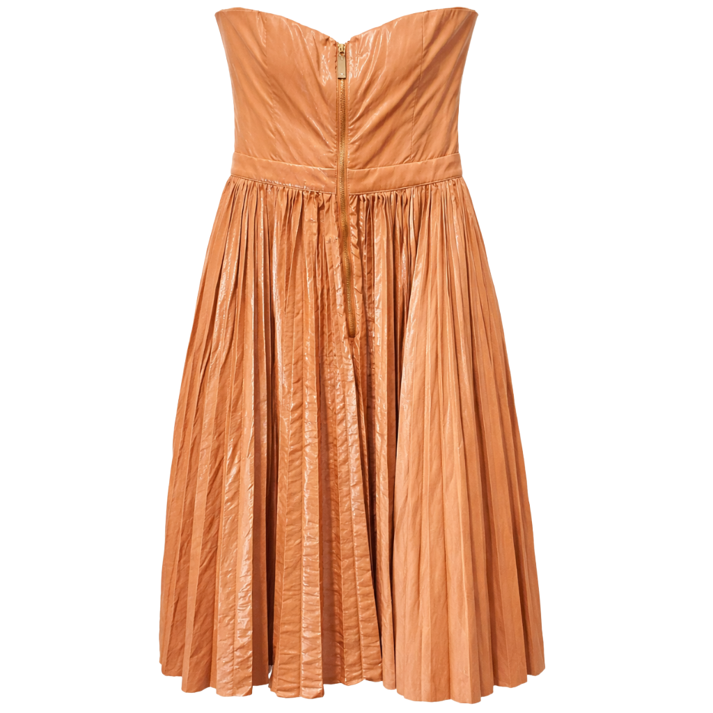 Elisabetta Franchi Dress Pink Pleated Rose Gold — view 3