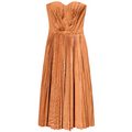 Elisabetta Franchi Dress Pink Pleated Rose Gold