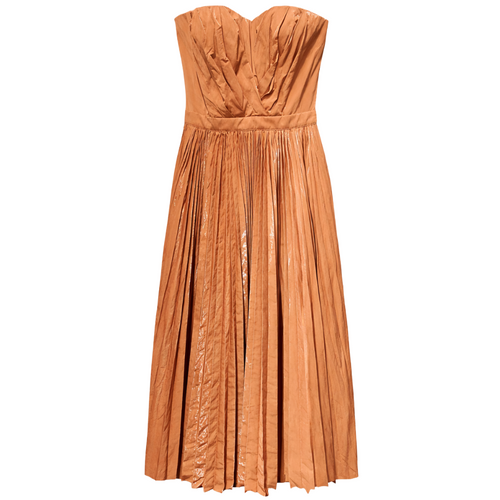 Elisabetta Franchi Dress Pink Pleated Rose Gold