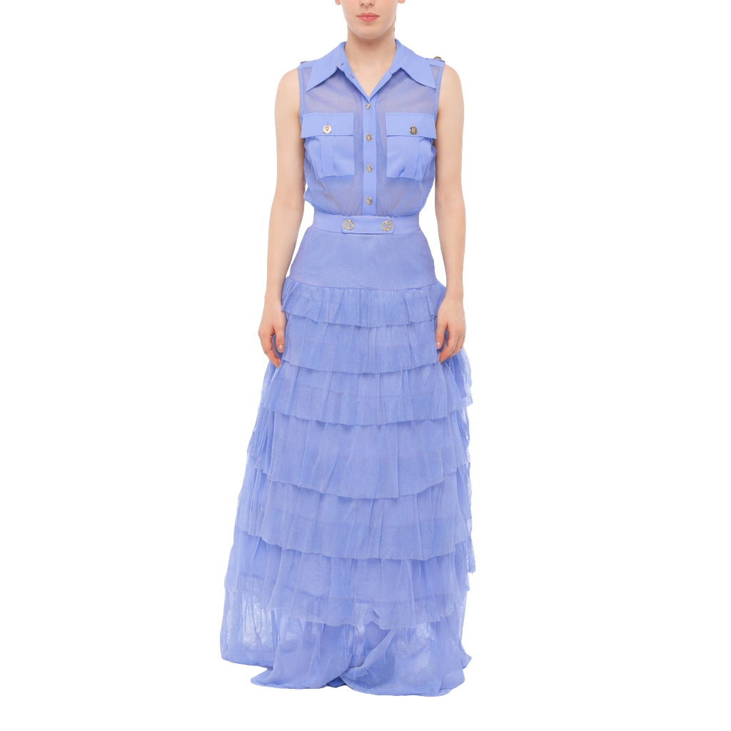 Elisabetta Franchi Red Carpet Chemisier A Balze