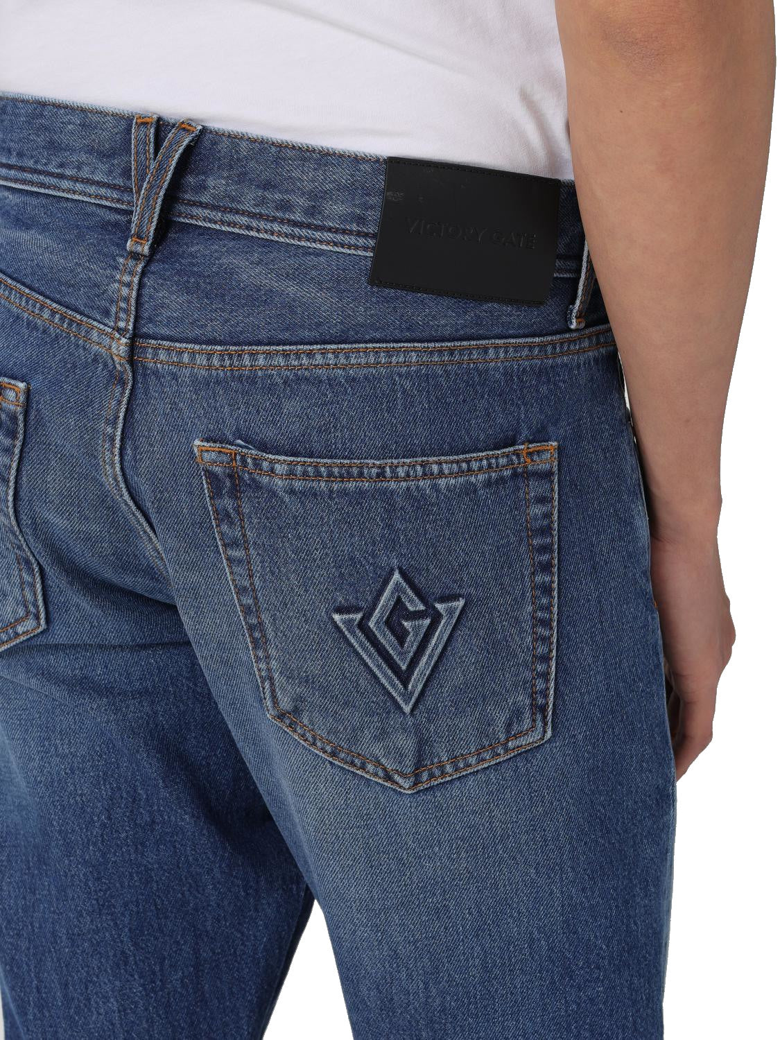 denim slim fit indaco
