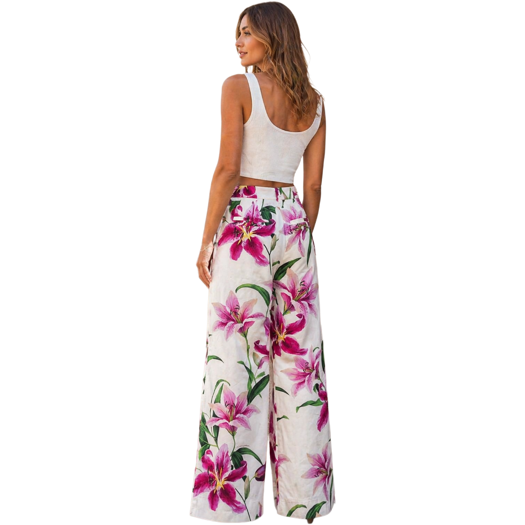 pantaloni fantasia floreale