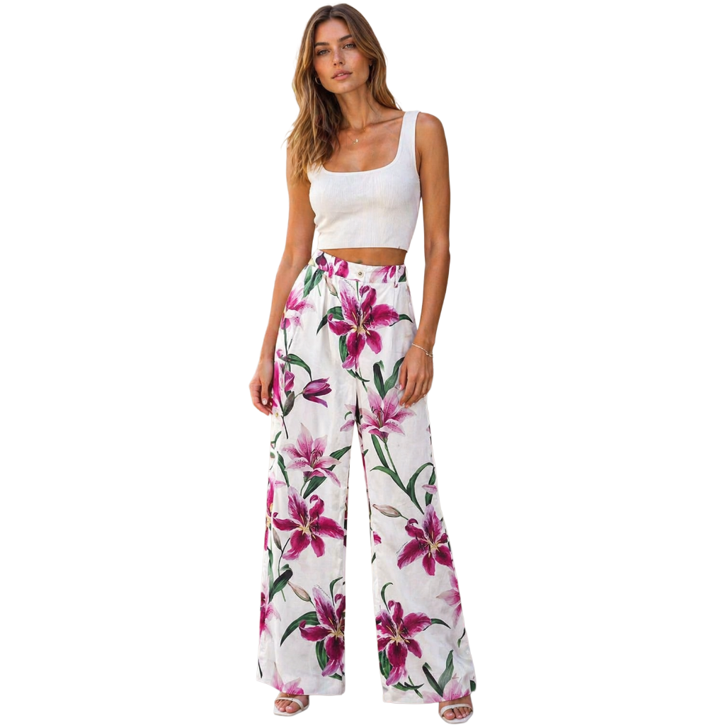 Dolce & Gabbana Woman Trousers Patterned Floral White