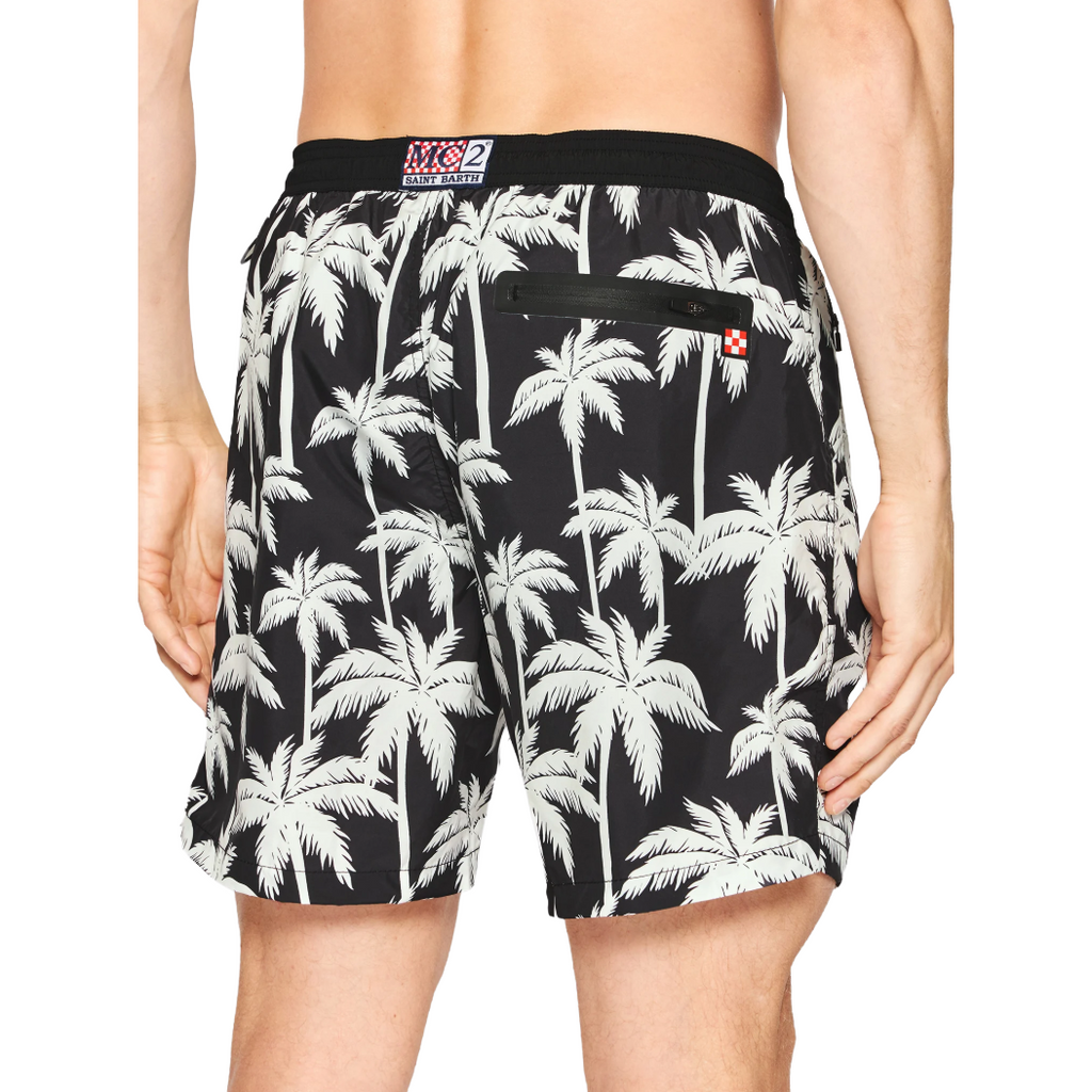 MC2 Saint Barth Man Lighting Submarine Palmera Swimwear Black