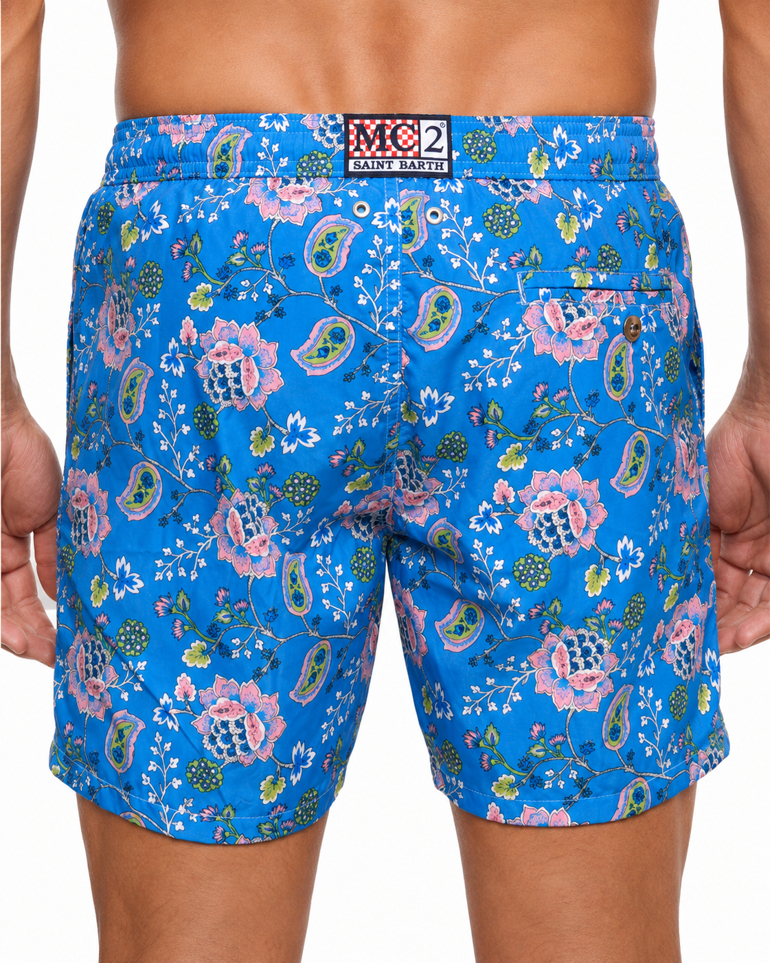 MC2 Saint Barth Man Lighting Indian Nature Swimwear Light Blue