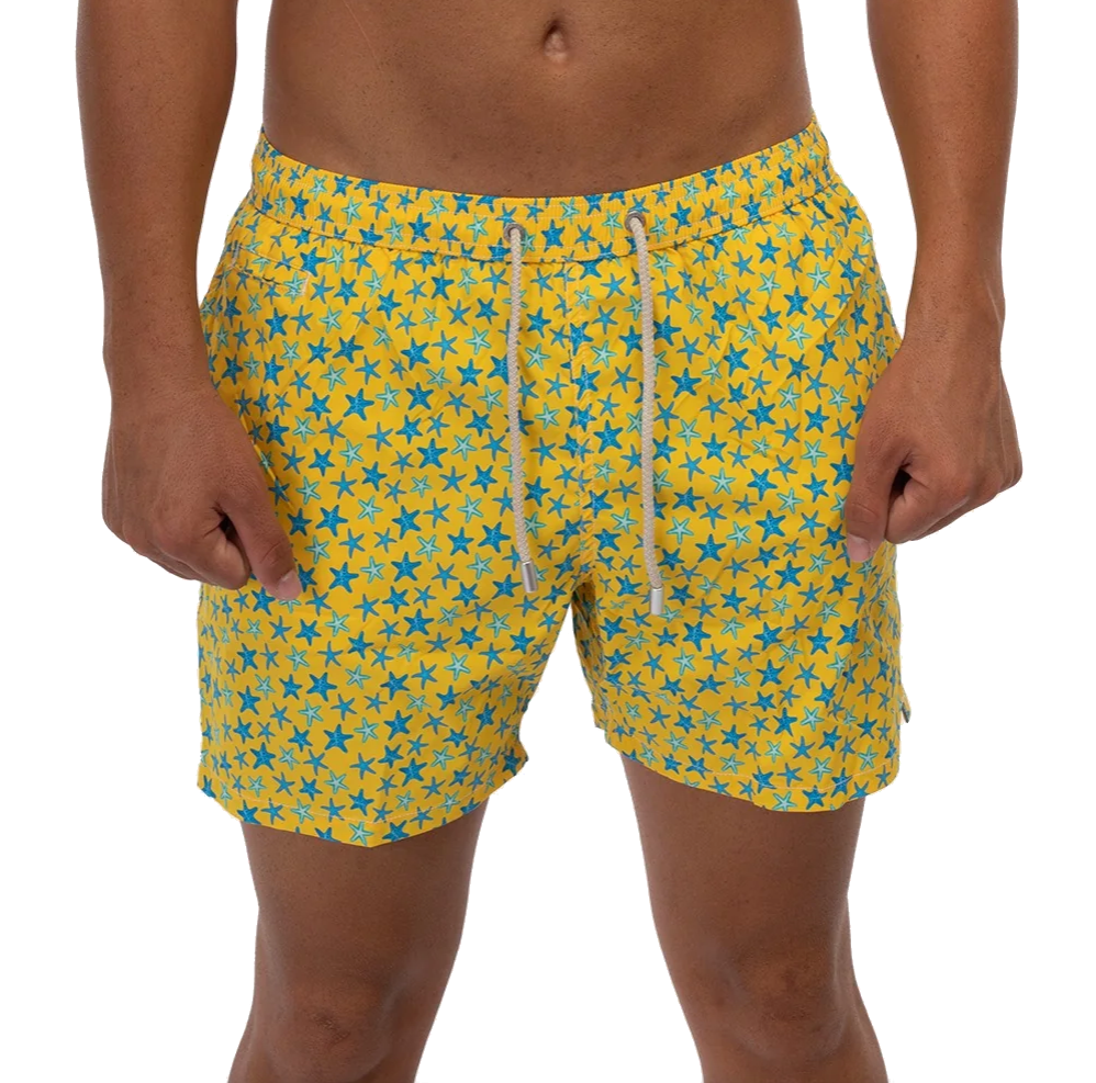 MC2 Saint Barth Man Comfort Light Star Coral Swimwear Yellow