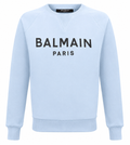 Balmain Man Light Blue Sweatshirts