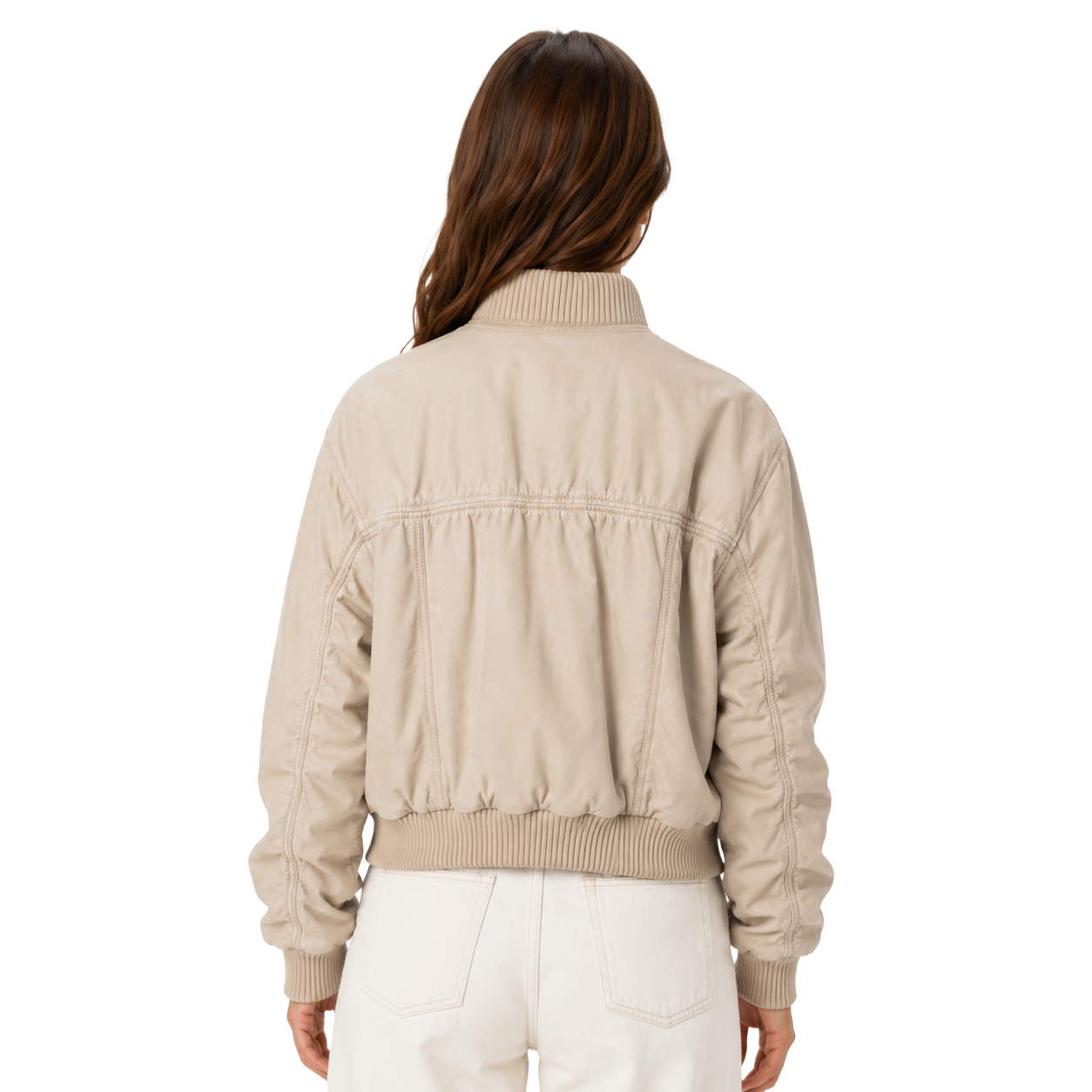 Parajumpers Jacket Diana Leather Beige — view 2