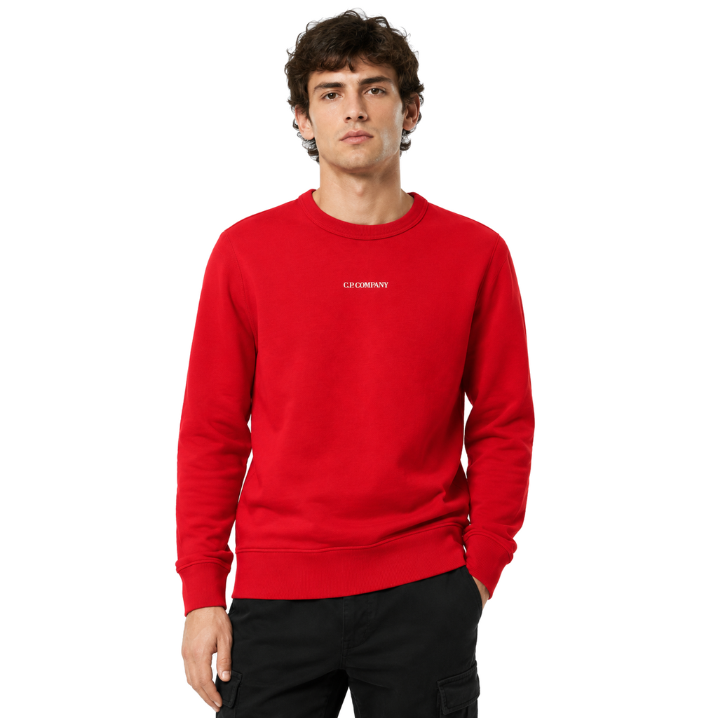 C.P. Company Cotton Sweatshirt Crewneck Rossa — view 2