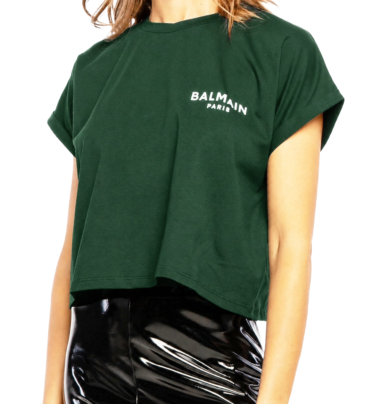 Balmain Cotton T-Shirt Cropped  Paris