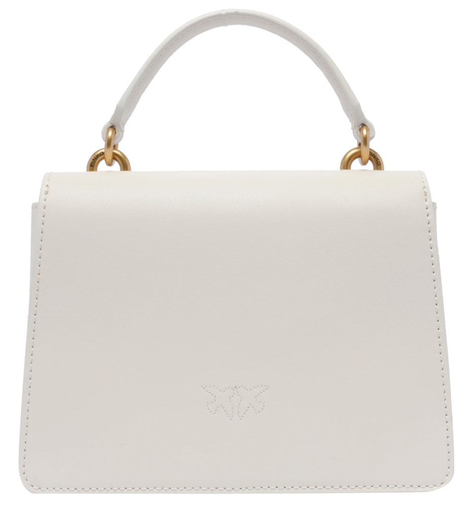 Pinko Calfskin Love One Bag Top Handle White — view 2