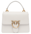 Pinko Calfskin Love One Bag Top Handle White