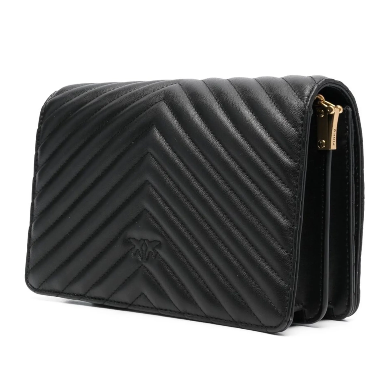 Pinko Calfskin Love Click Classic Nappa Chevron Black — view 2