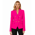 Balmain Jacket Double-Breasted Fuchsia Gold