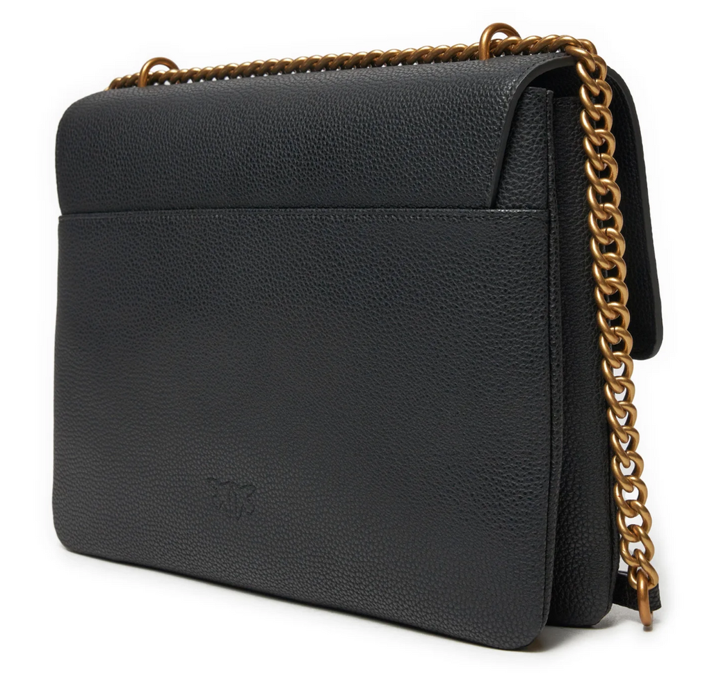 Pinko Calfskin Love One Soft Big Bag Black — view 2