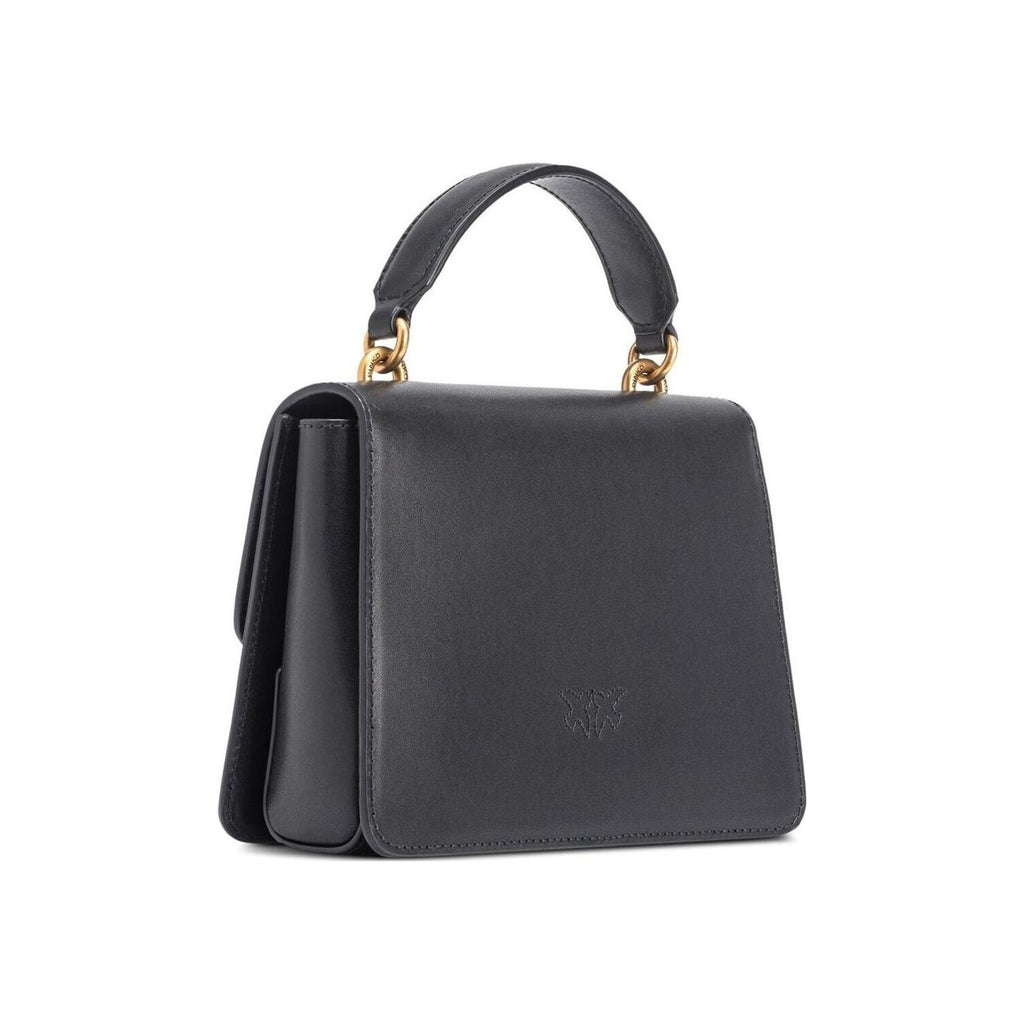 Pinko Calfskin Love One Bag Top Handle Mini Black — view 2