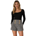 Balmain Shorts A Quadretti White