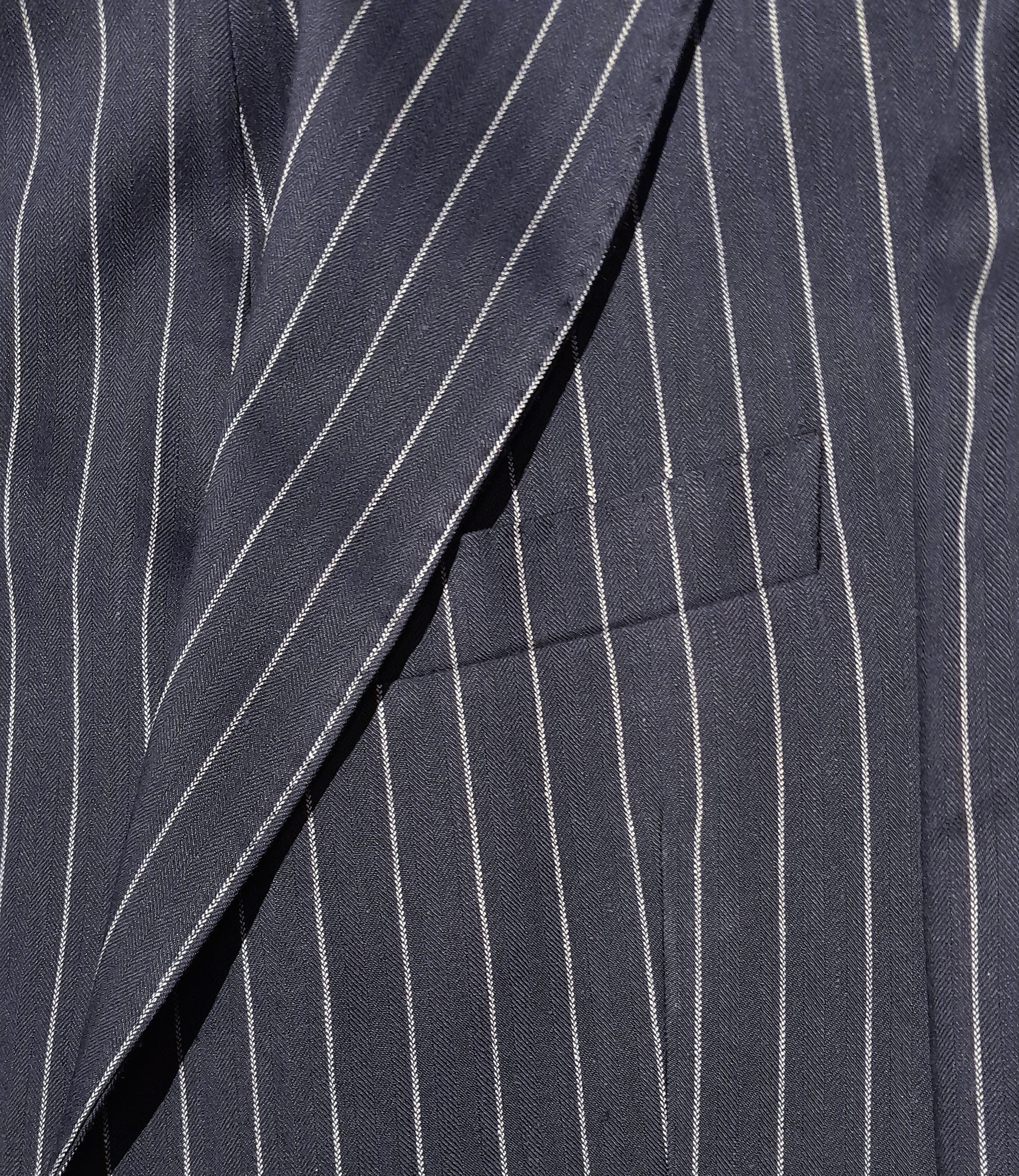 Ermenegildo Zegna Suit Wool Pinstripe Blue — view 4