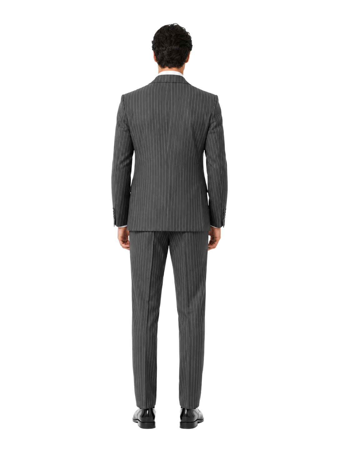 Ermenegildo Zegna Suit Wool Pinstripe Blue — view 2