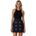 Balmain Skirt Blue Bottoni