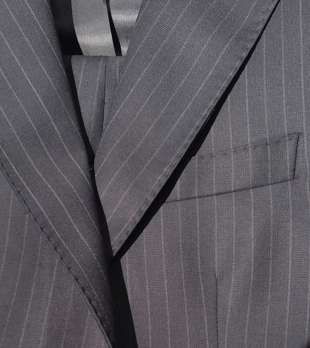 Ermenegildo Zegna Suit Wool Pinstripe Blue — view 4