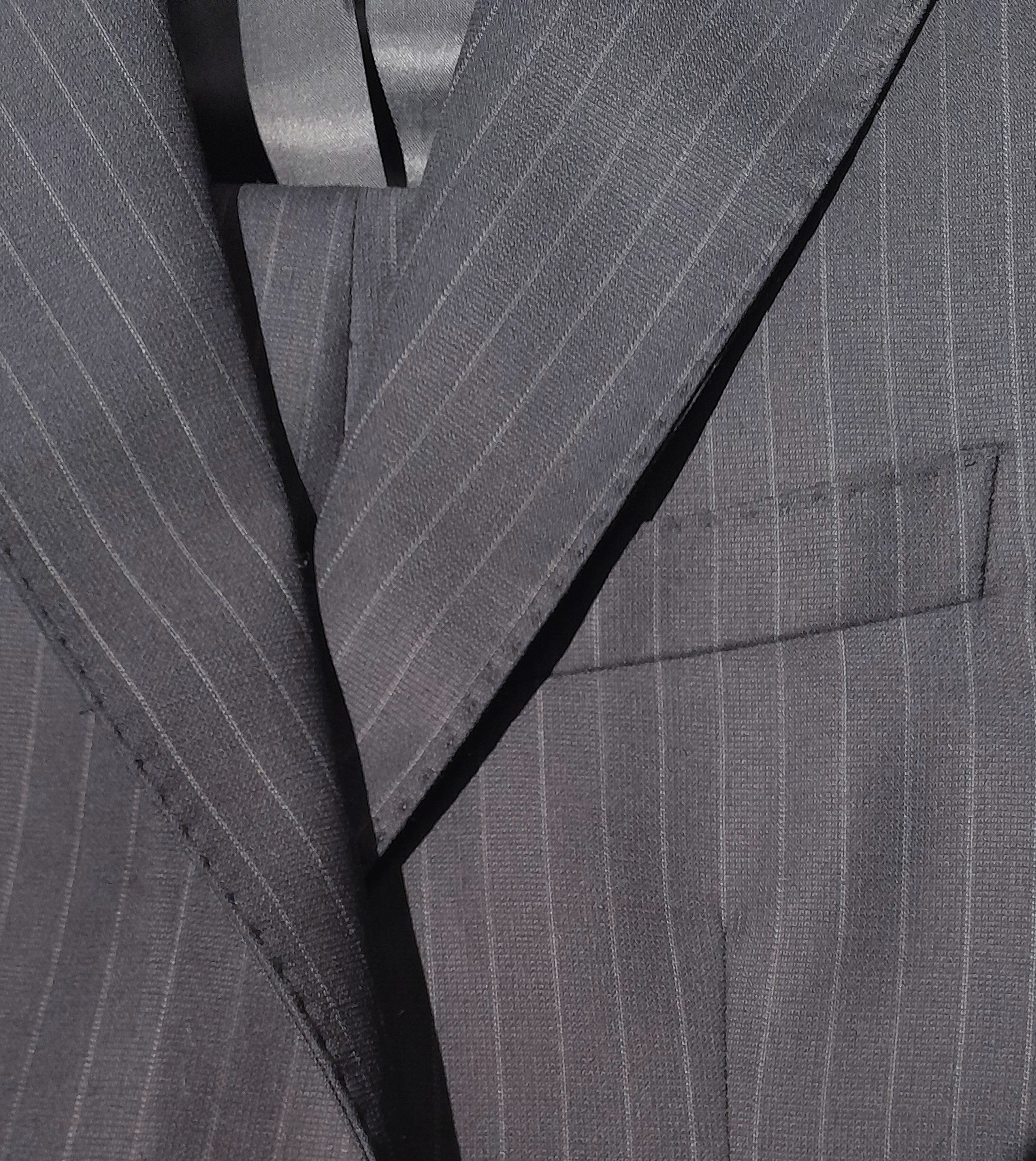 Ermenegildo Zegna Suit Wool Pinstripe Blue — view 4