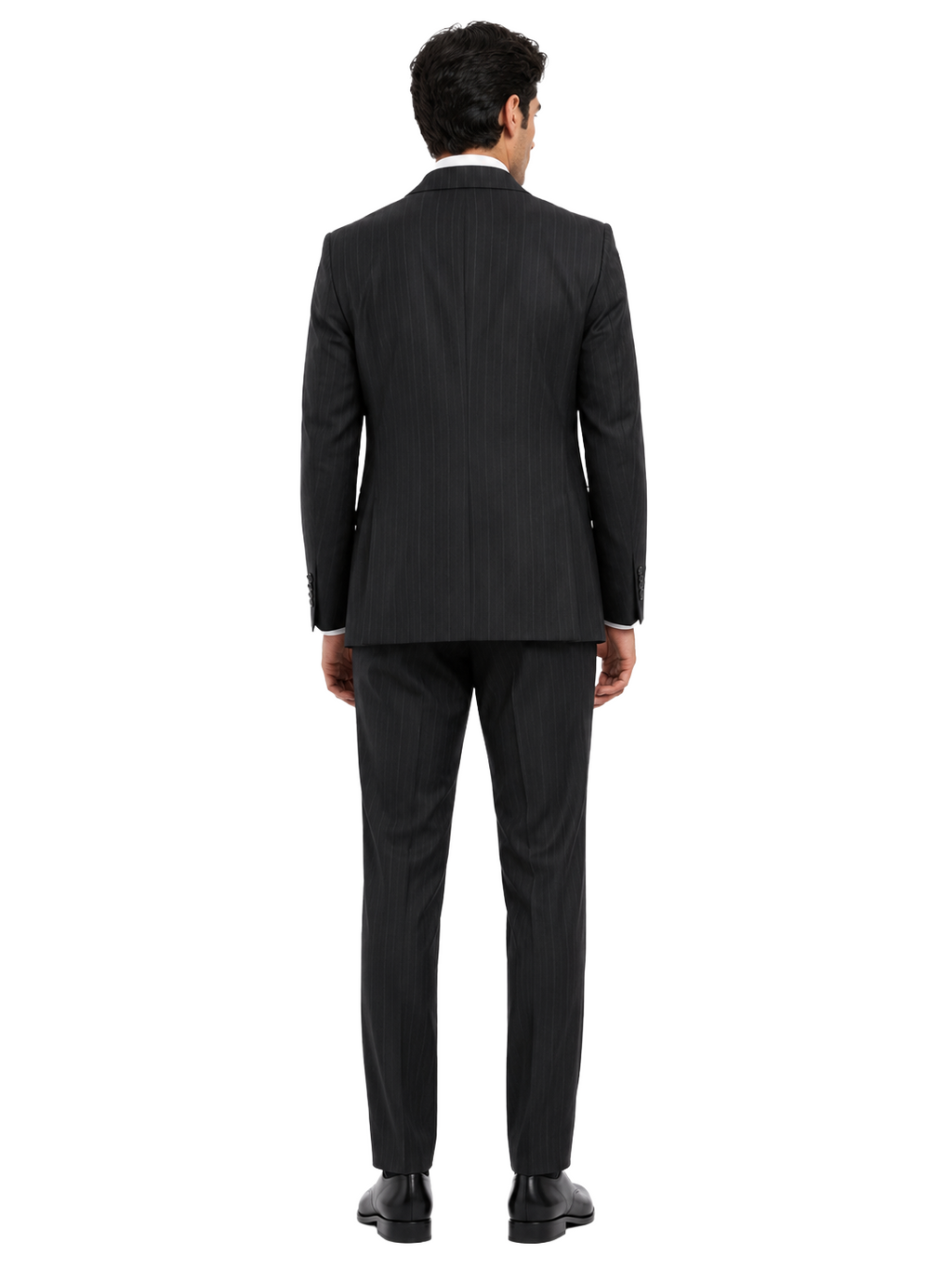 Ermenegildo Zegna Suit Wool Pinstripe Blue — view 2