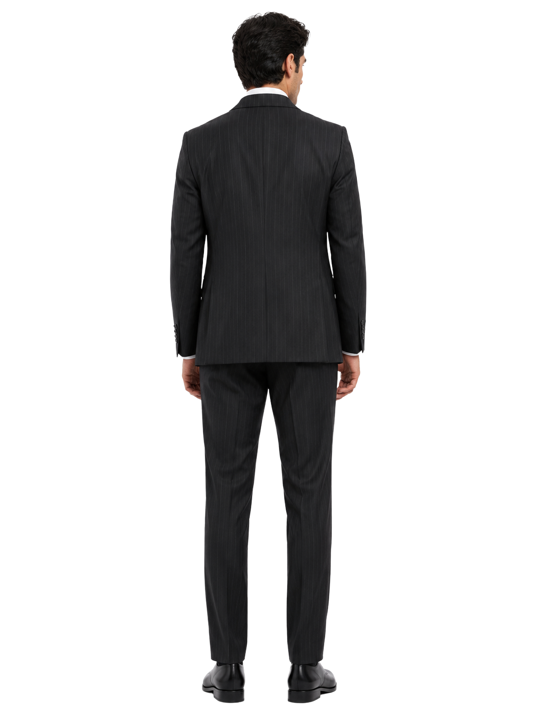 Ermenegildo Zegna Suit Wool Pinstripe Blue — view 2