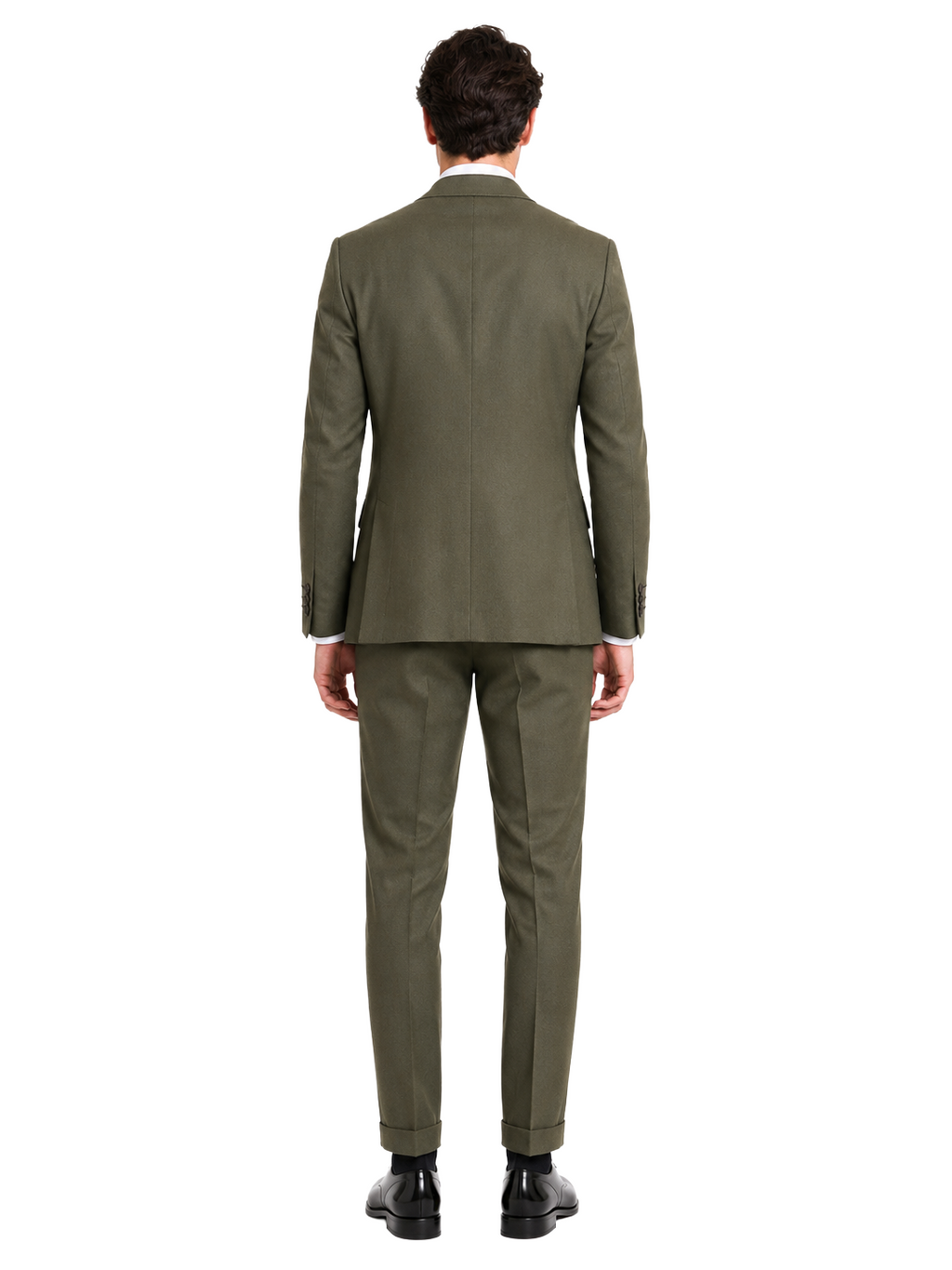 Ermenegildo Zegna Suit Wool Green Army — view 2