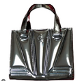 Ferrari , Hand Bag, 100% Leather, Metallic Silver