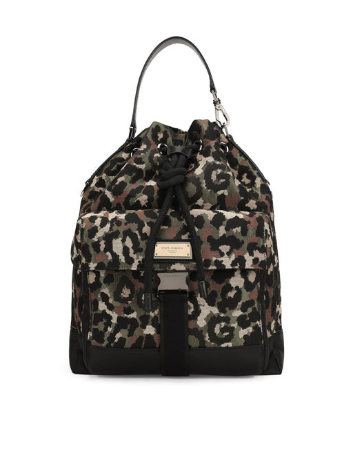 borsa a tracolla jacquard mimetica