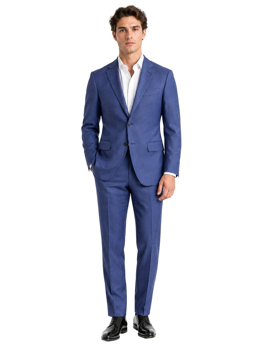 Completo lana blu royal