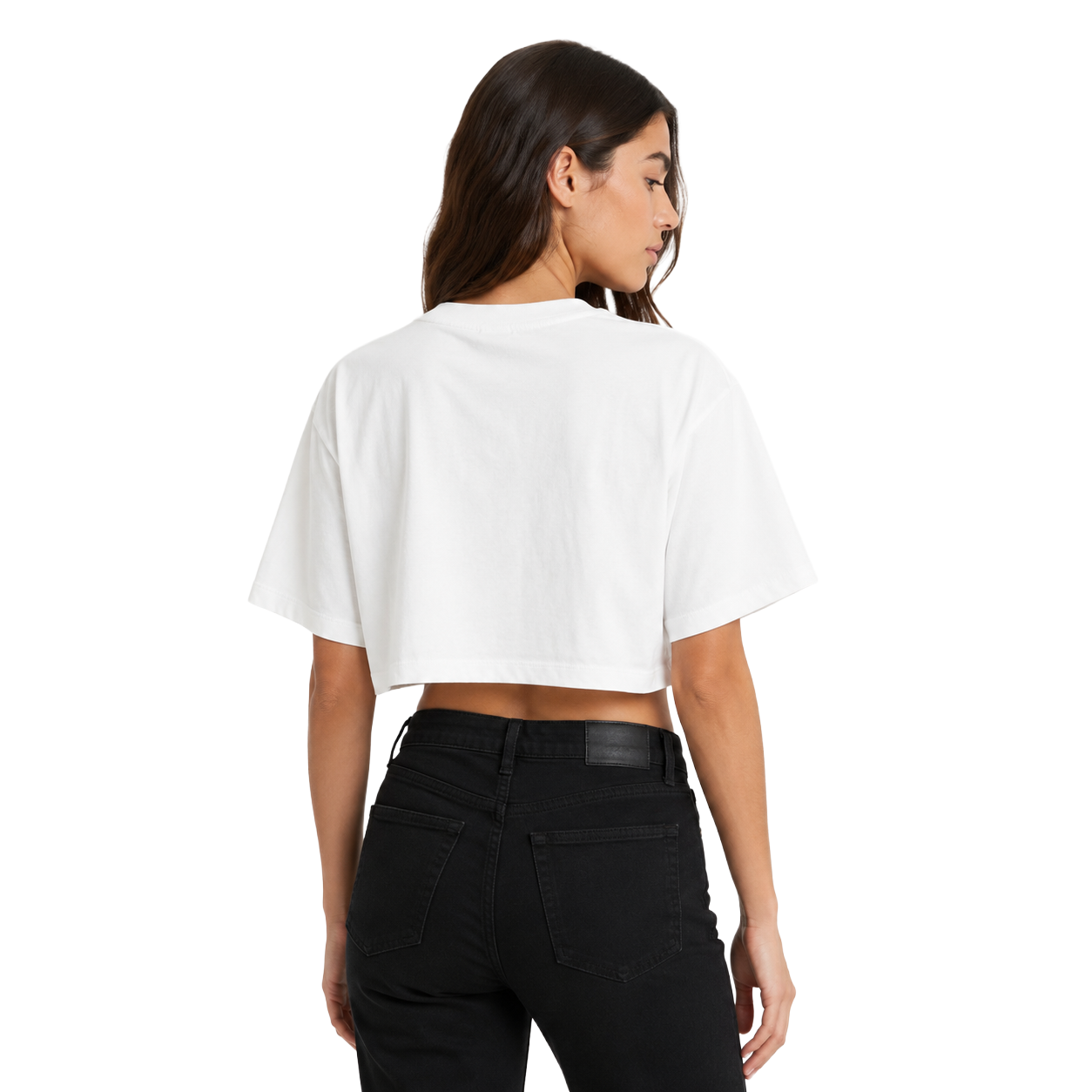 maglia cropped con stampa
