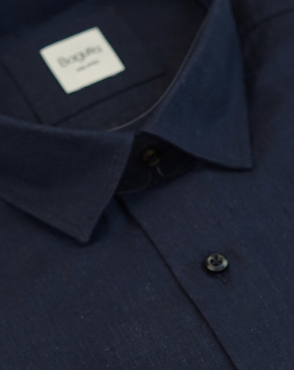 Bagutta Man Shirt Neck Gani Navy Blue