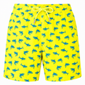 MC2 Saint Barth Man Micro Patterned Shark Sight Swimwear Yellow