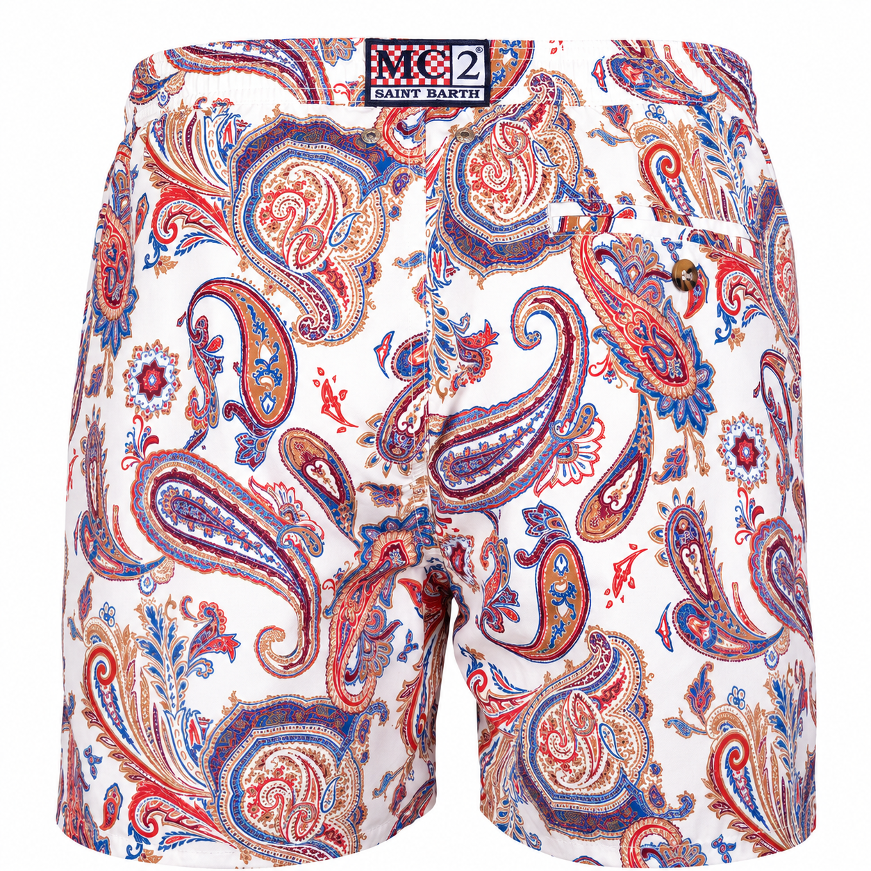 MC2 Saint Barth Man Lighting Vintage Paisley Swimwear Multicolor