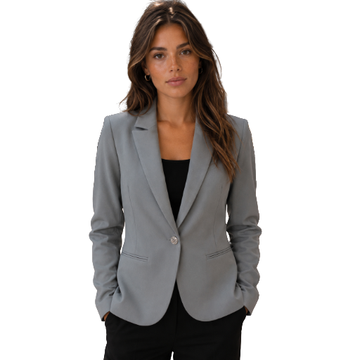 Patrizia Pepe Woman Jacket Blazer Single-Breasted Grey