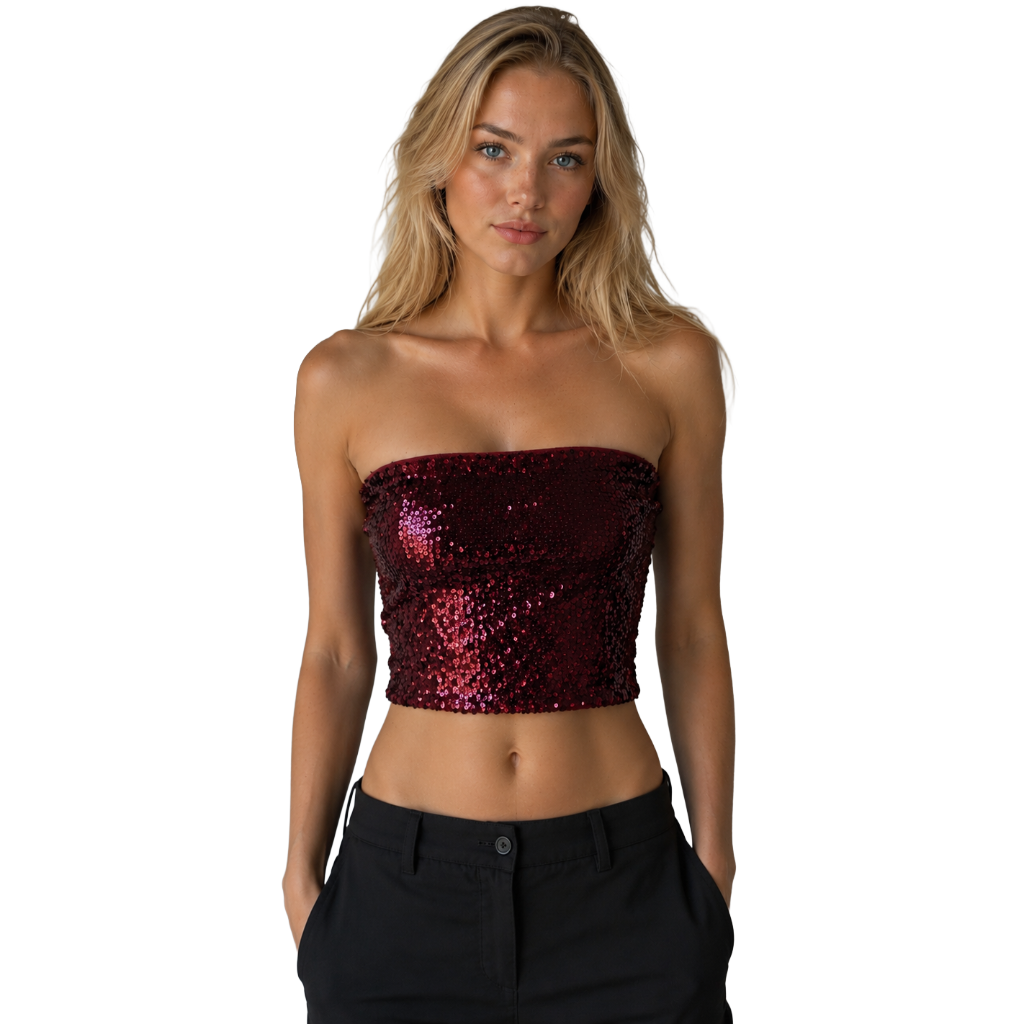 Patrizia Pepe Woman Top Sequins Purple