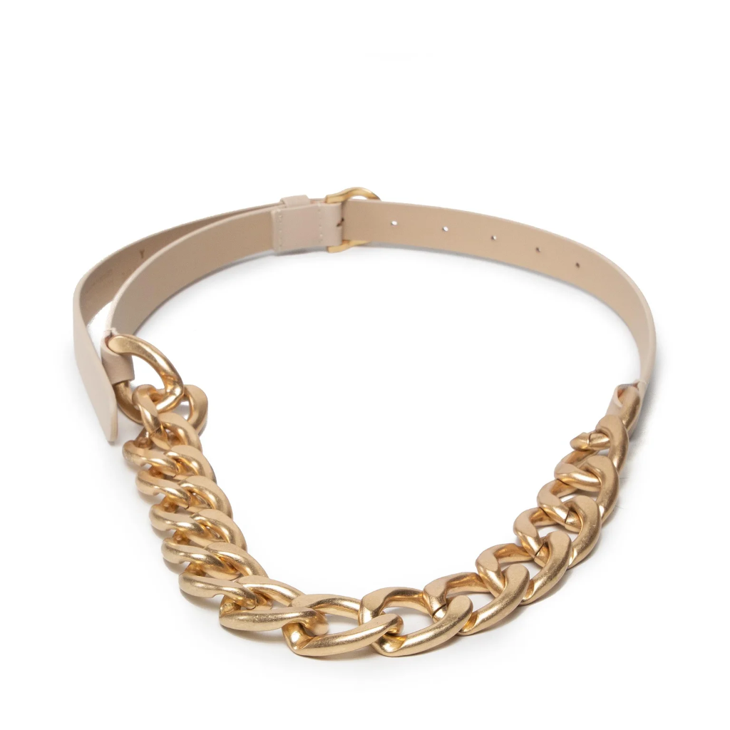 Patrizia Pepe Woman Belt Occhielli Metallici Beige